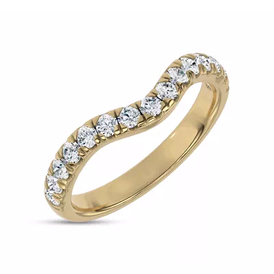 Linda Curved Pavé Diamond Band (2.5mm)
