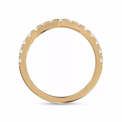 Linda Curved Pavé Diamond Band (2.5mm)