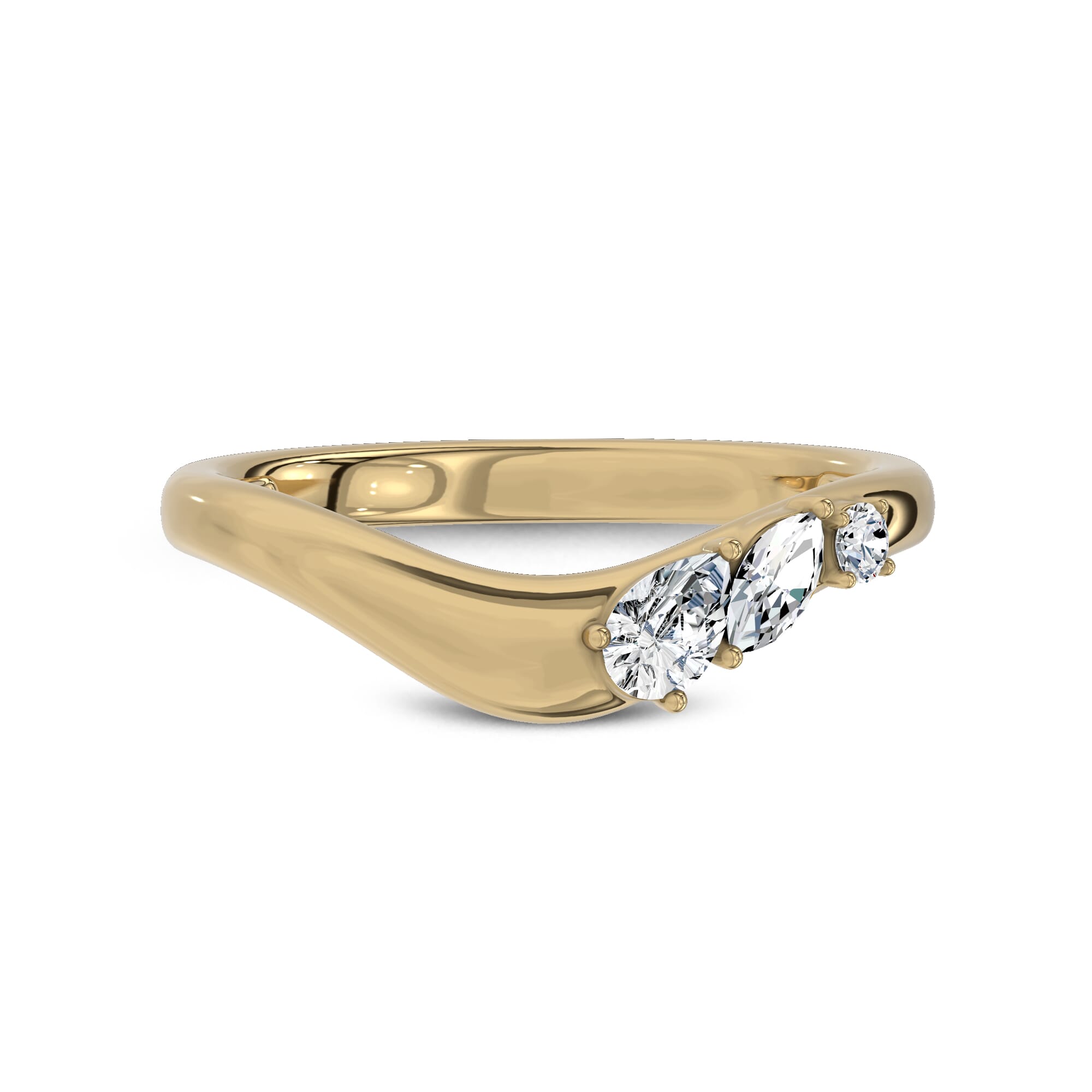 Cressa Curved Diamond Band