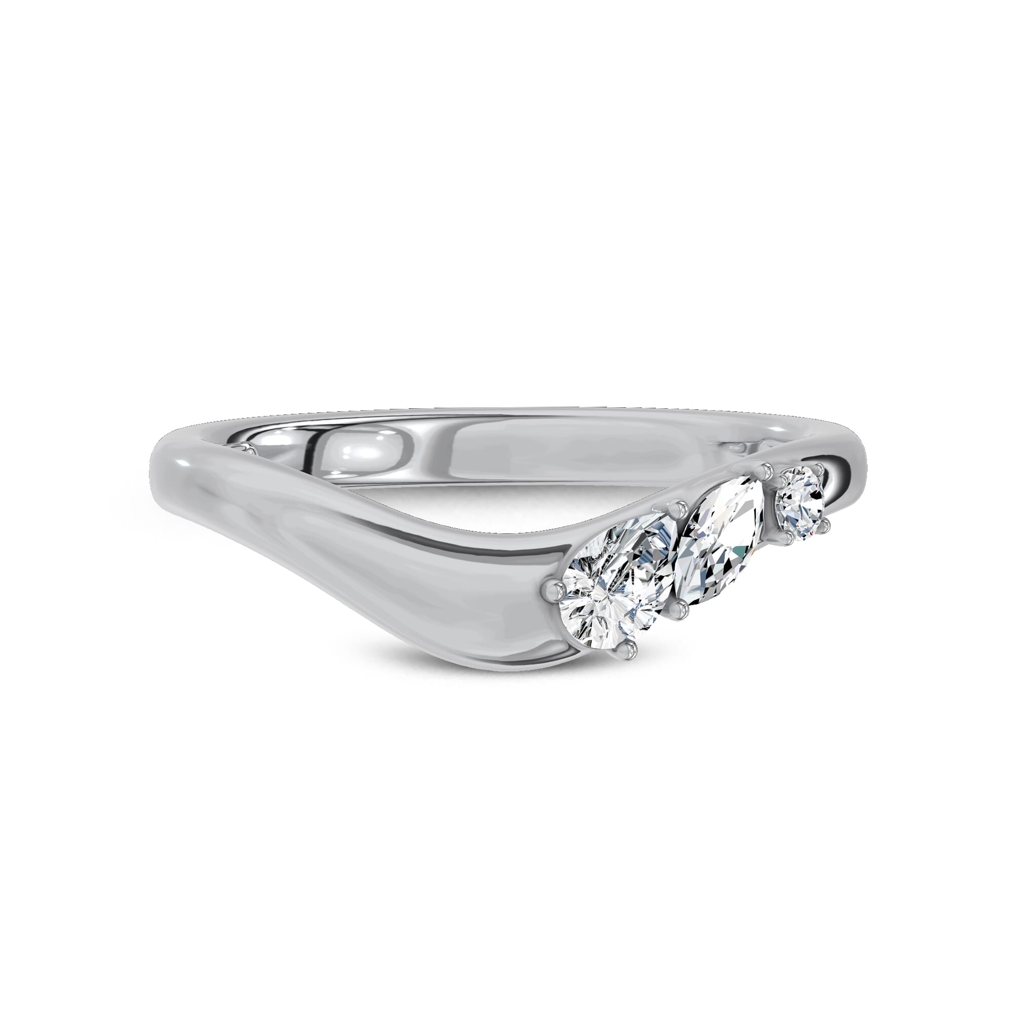Cressa Curved Diamond Band