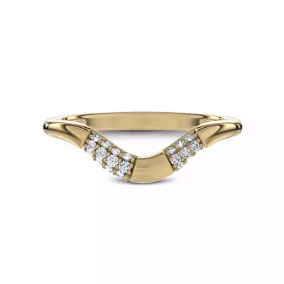 Echo Curved Pavé Diamond Band