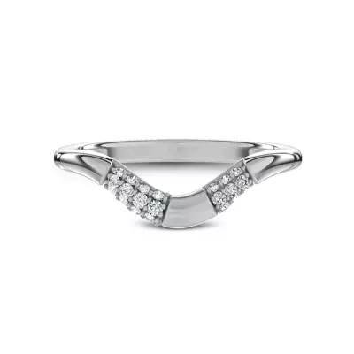 Echo Curved Pavé Diamond Band