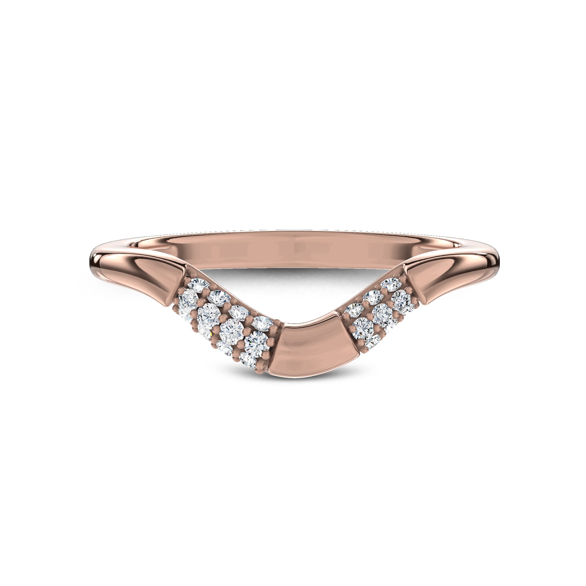 Echo Curved Pavé Lab Diamond Band