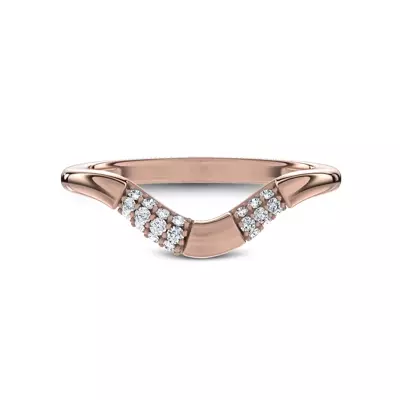 Echo Curved Pavé Diamond Band