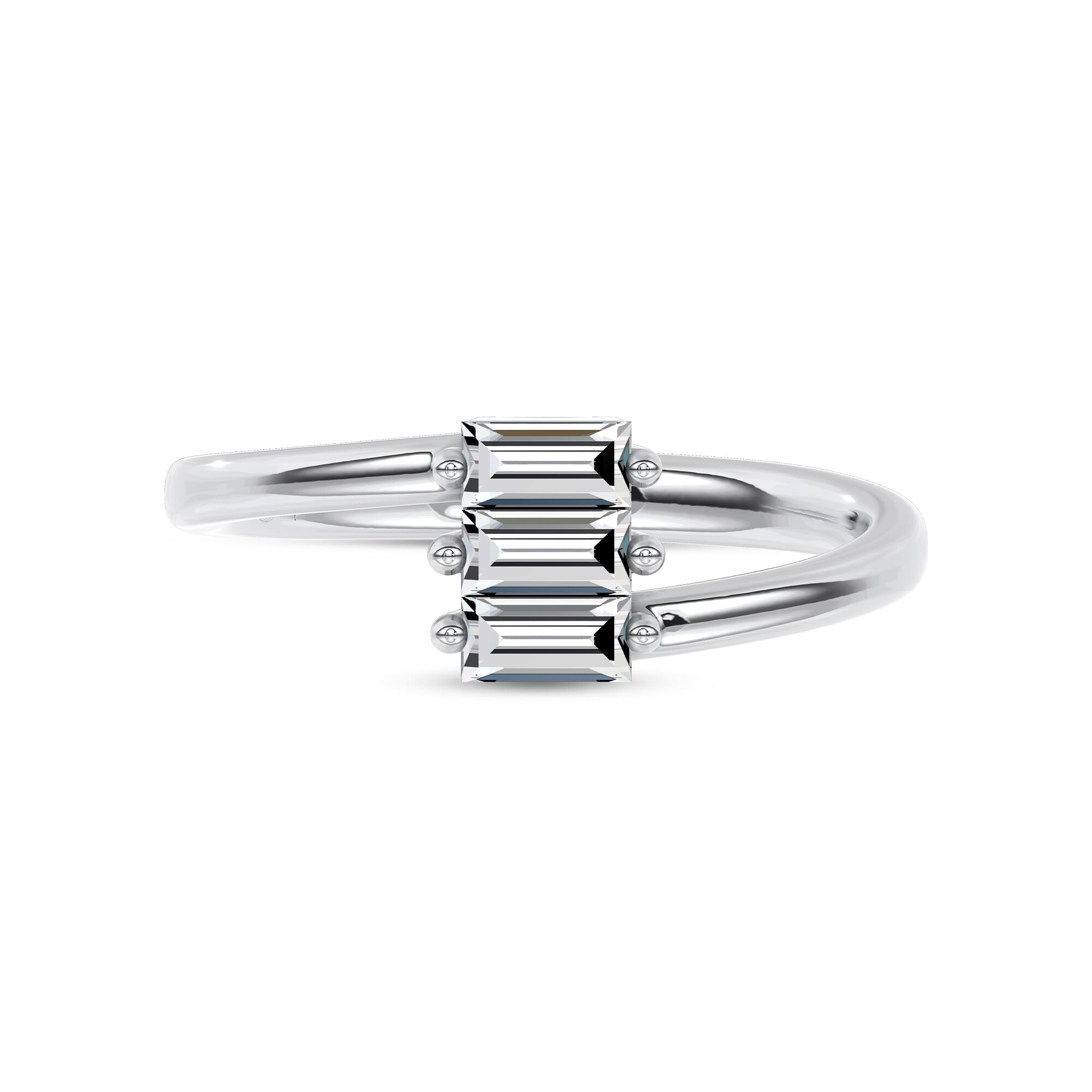 Staccato Baguette Lab Diamond Band by Christian Siriano