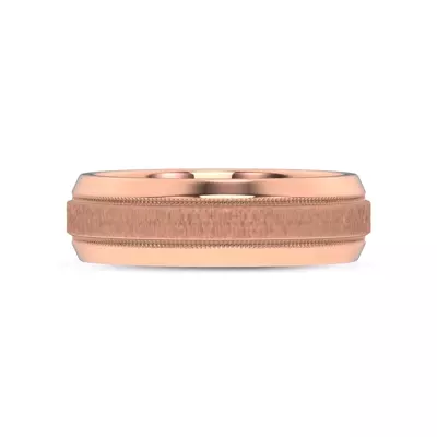 Mixed Textured Beveled Milgrain Band (7.1mm)