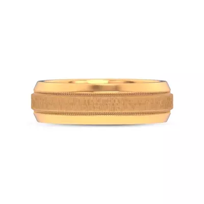 Mixed Textured Beveled Milgrain Band (7.1mm)