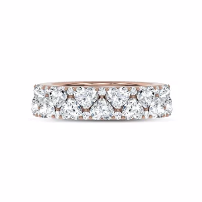 Hearts Mosaic Lab Diamond Half Eternity Band