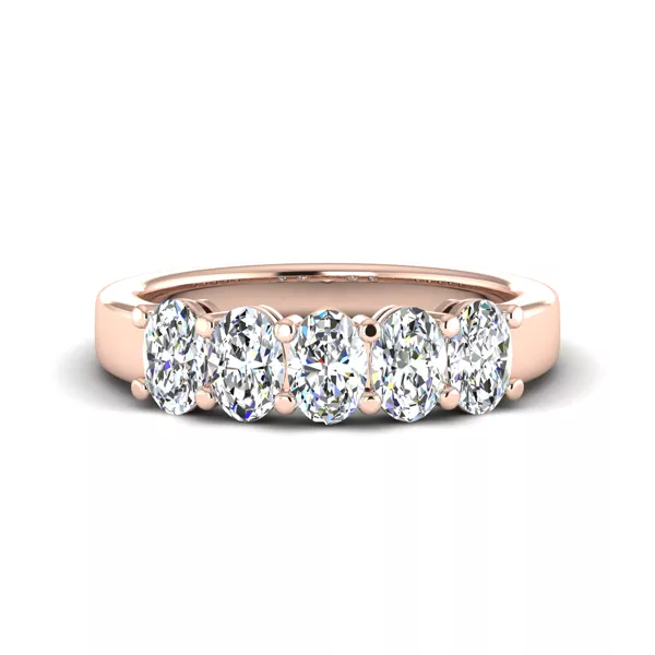 Briar 5 Stone Shared Prong Anniversary Band