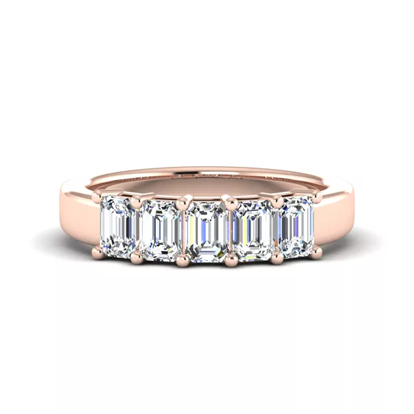 Macie 5 Stone Shared Prong Lab Anniversary Band