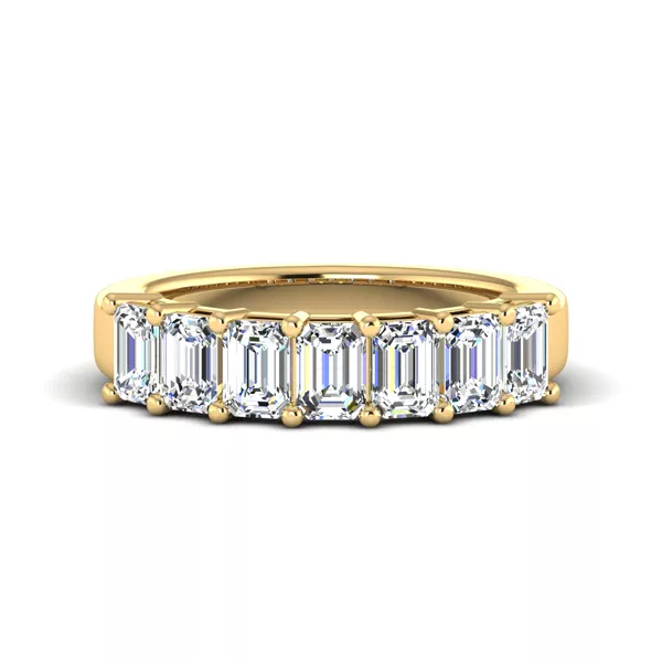 Mallory 7 Stone Shared Prong Lab Anniversary Band