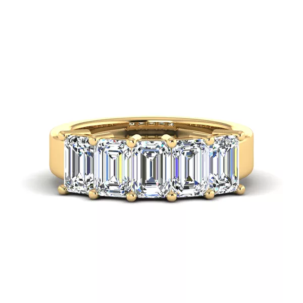 Lorelai 5 Stone Shared Prong Anniversary Band