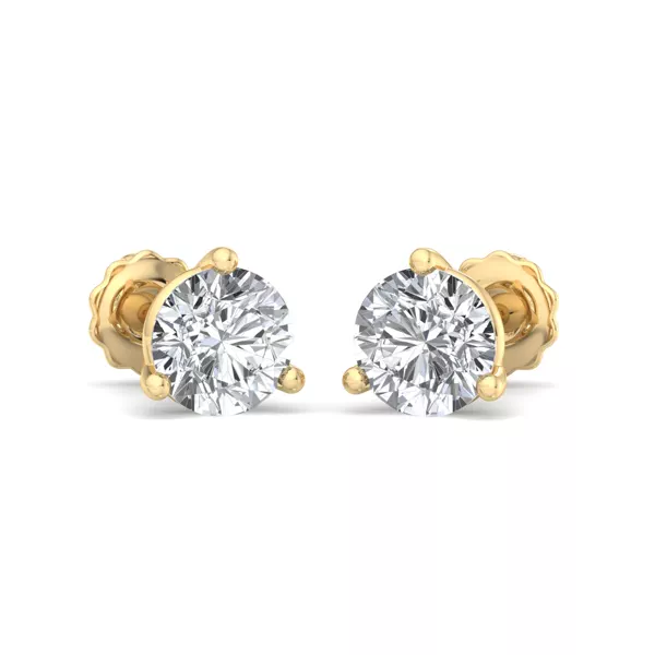 Three-Prong Martini Earrings