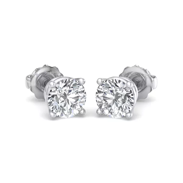 Setting Four-Prong Screw Back earrings