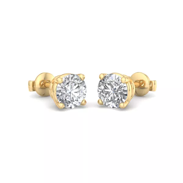 Four-Prong Guardian Back Earrings