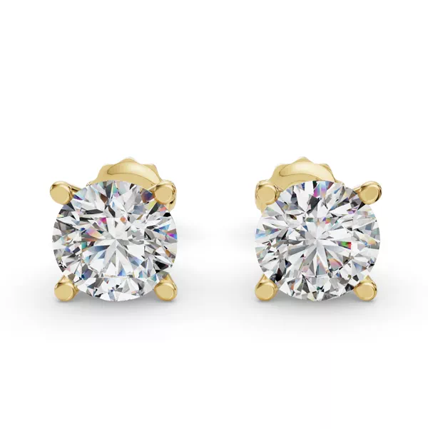 Four-Prong Martini Screw Back Earrings