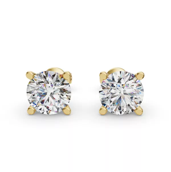 Four-Prong Martini Guardian Back Earrings