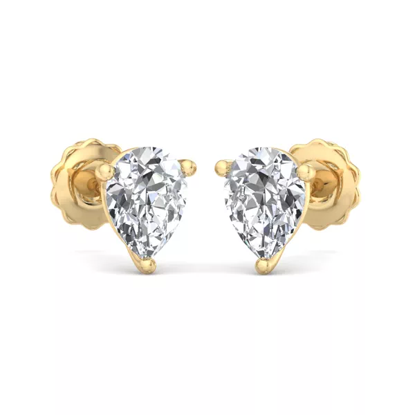 Fancy Shape Three-Prong Martini Earrings