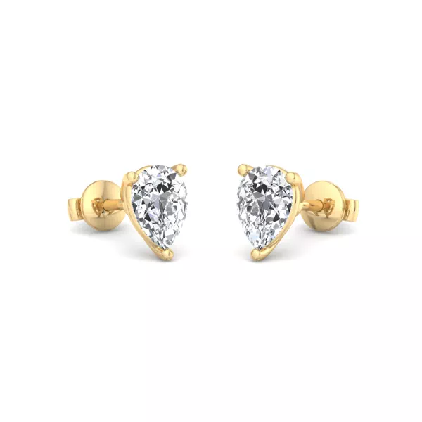 Fancy Shape Three-Prong Martini Guardian Back Earrings