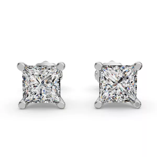 Setting Princess Four-Prong Martini Screw Back earrings