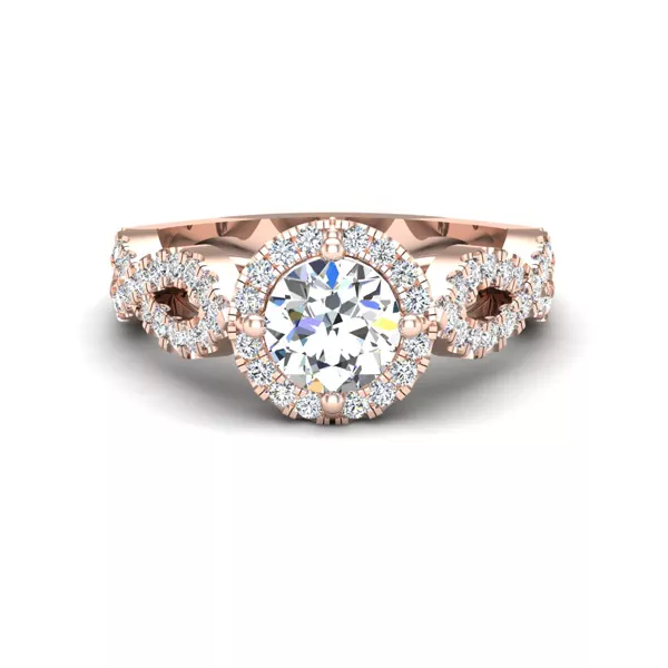 Oakley Halo Engagement Ring