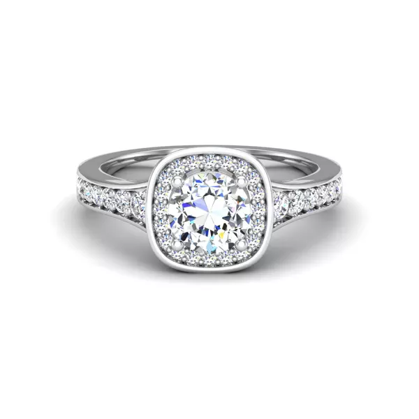 Amira Bezel Halo Engagement Ring