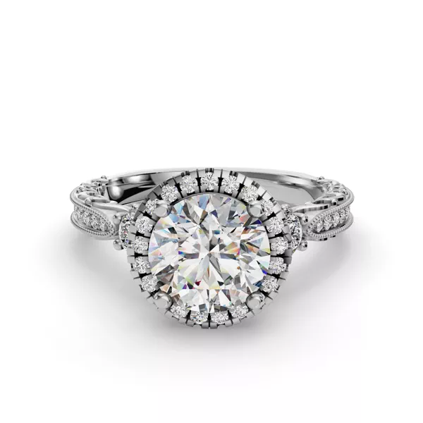 Winter Halo Engagement Ring