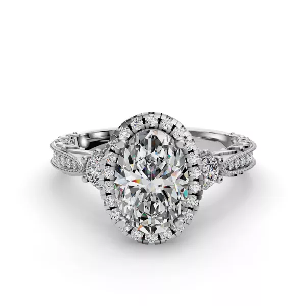 Winter Halo Engagement Ring