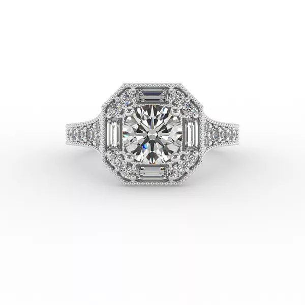 Willa Octagonal Halo Engagement Ring