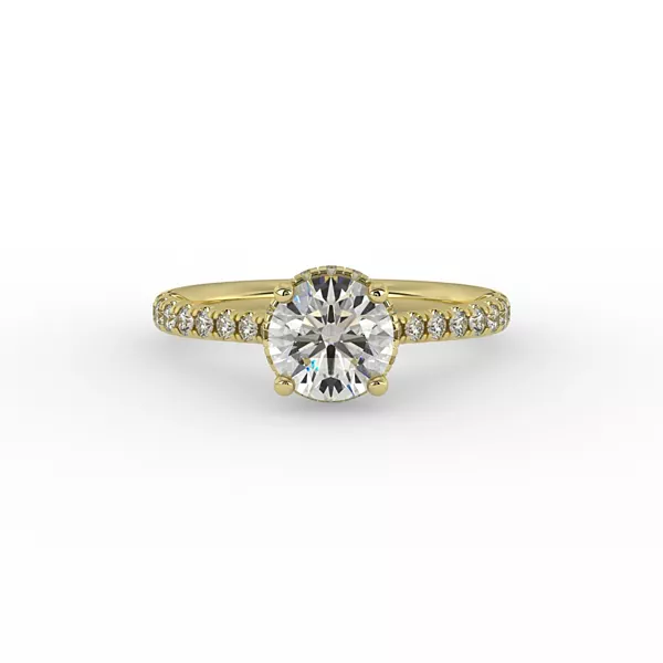 Amora Hidden Halo Engagement Ring
