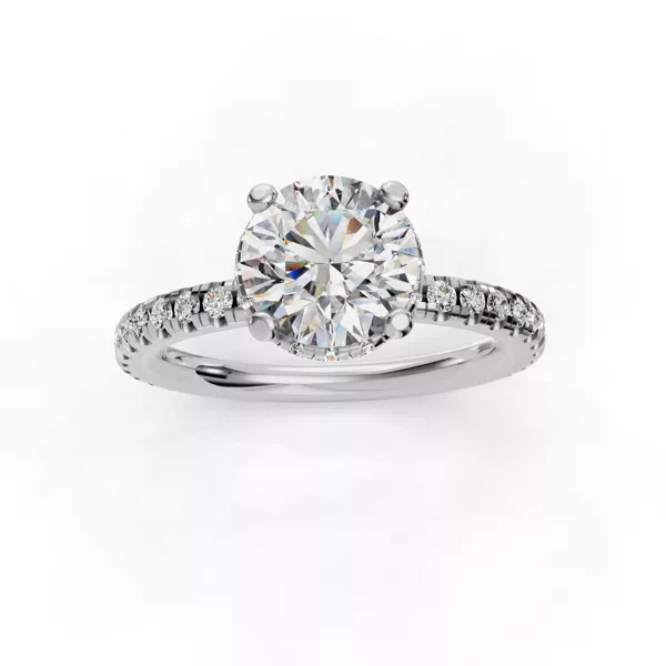 Amanda Double Hidden Halo Engagement Ring
