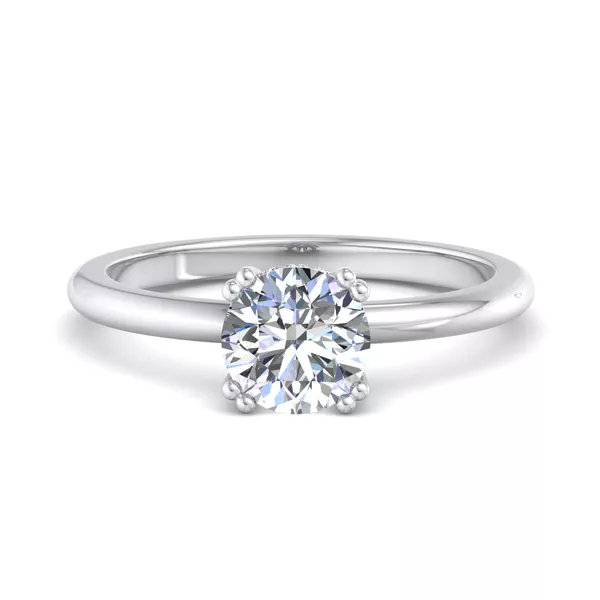 Virginia Double Prong Hidden Halo Engagement Ring