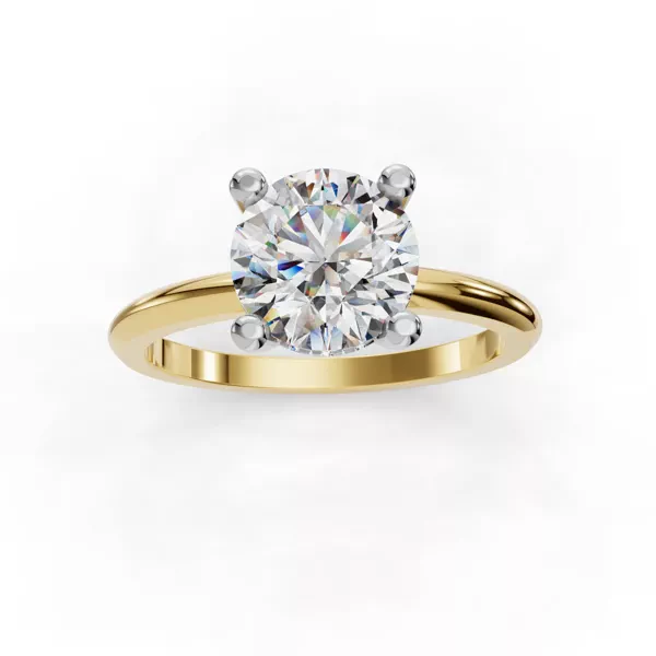 Skyler Two-Tone Hidden Halo Engagement Ring