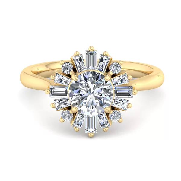 Orion Ballerina Halo Engagement Ring