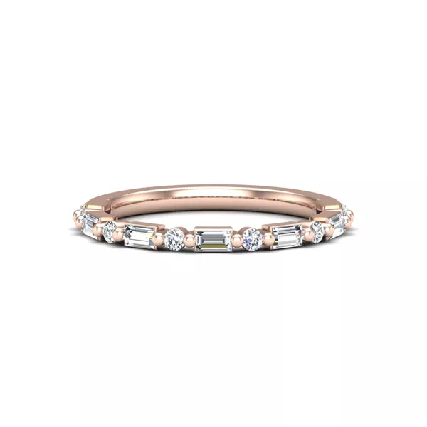 Orion Round And Baguette Diamond Band
