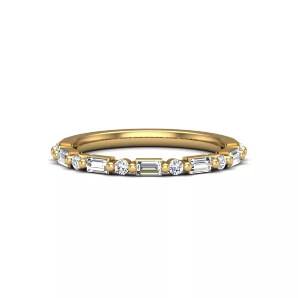 Orion Round And Baguette Diamond Band