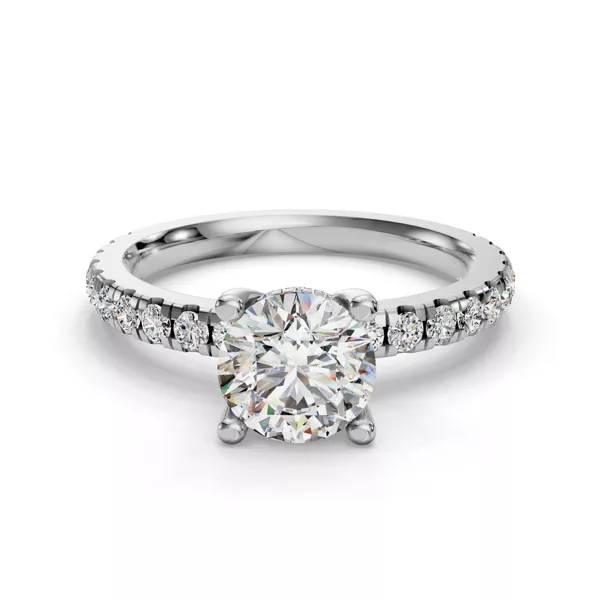Gabriella Majestic Pavé Hidden Halo Engagement Ring