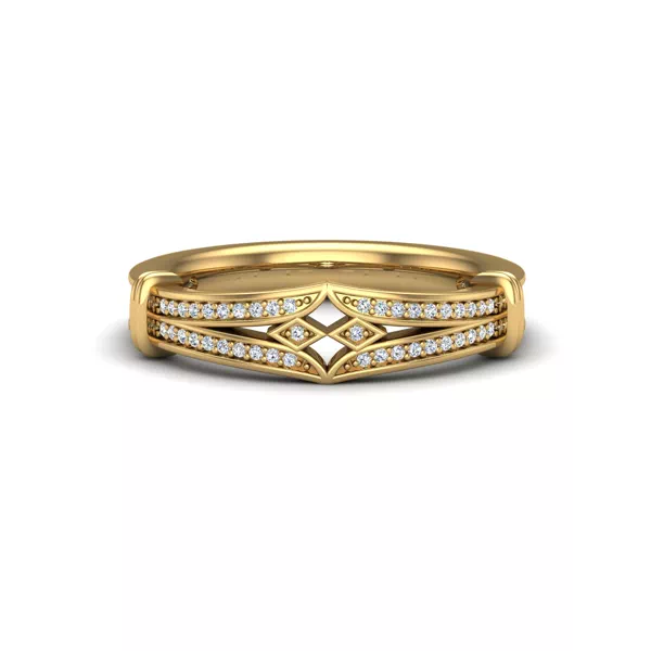 Georgia Art Deco Diamond Band