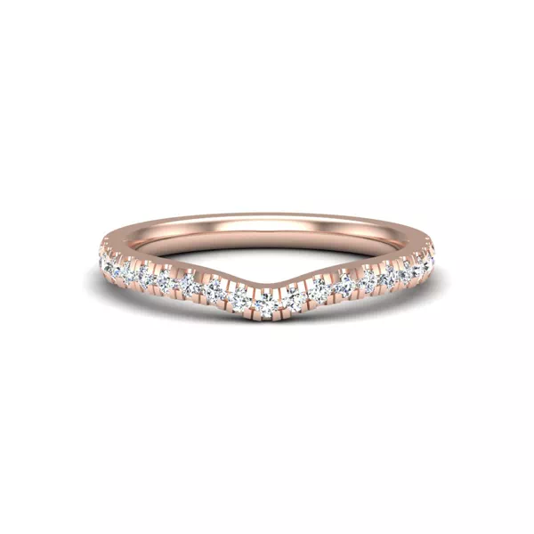 Daisy Curved Pavé Band