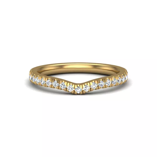 Daisy Curved Pavé Band