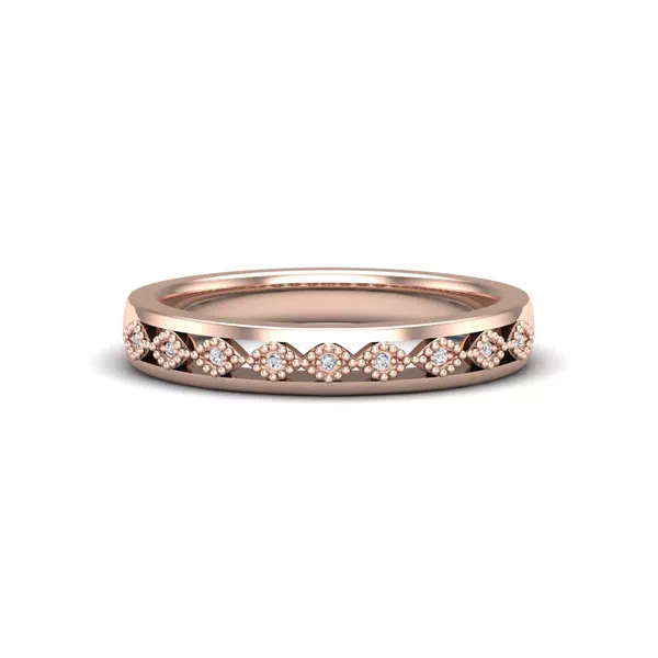 Meadow Pave And Milgrain Band