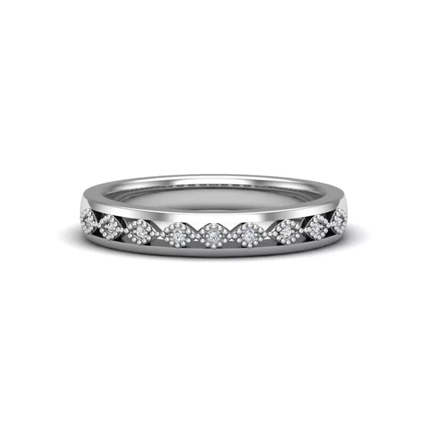Meadow Pave And Milgrain Band