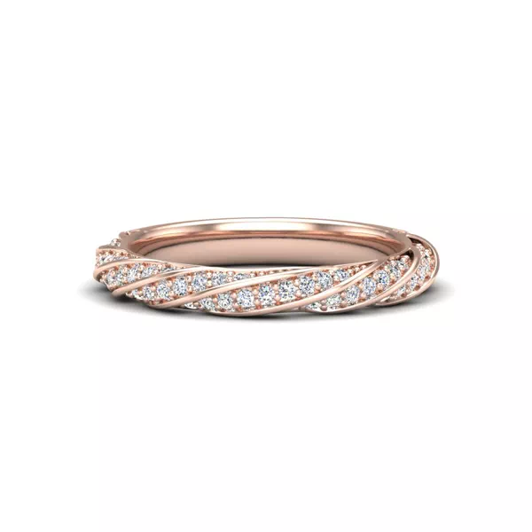 Rosa Spiral Pave Band