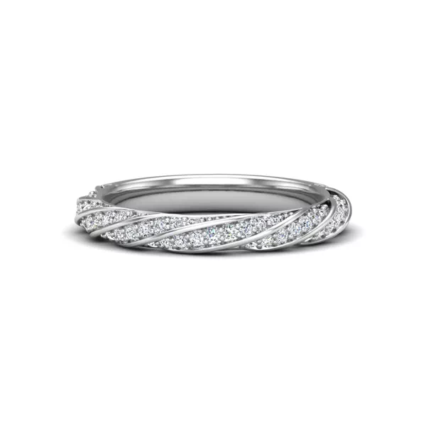 Rosa Spiral Pave Band