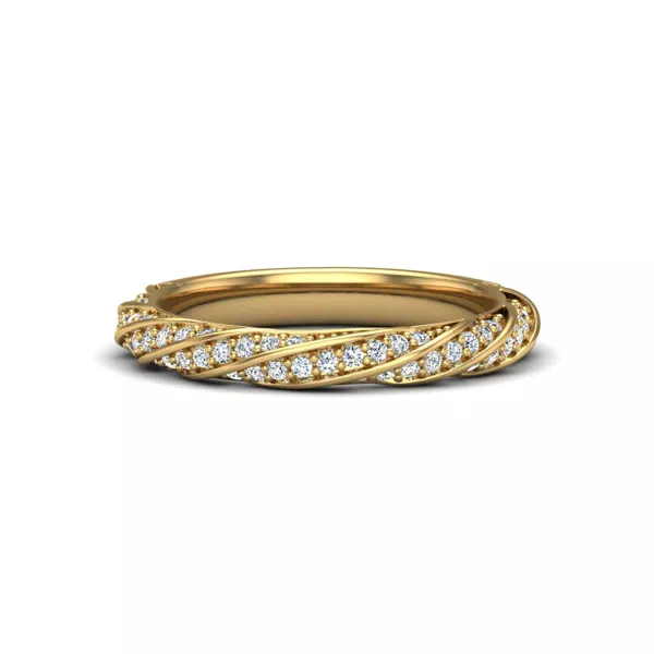Rosa Spiral Pave Band