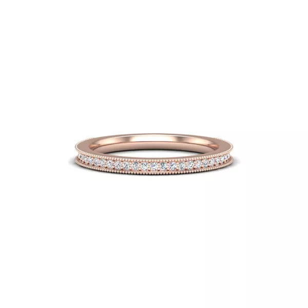 Ryleigh Milgrain Pave Band
