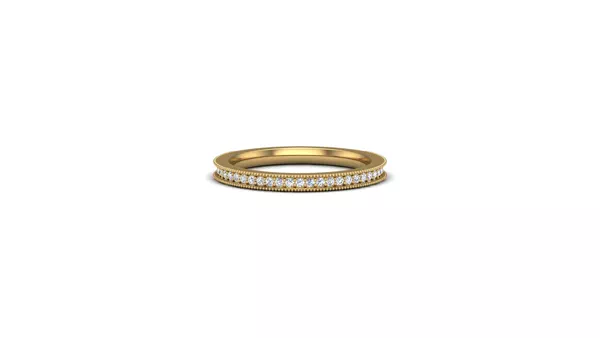 Ryleigh Milgrain Pave Band