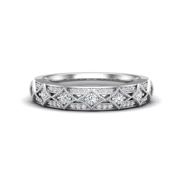 Paige Art Deco Diamond Band