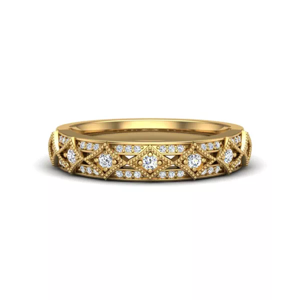 Paige Art Deco Diamond Band