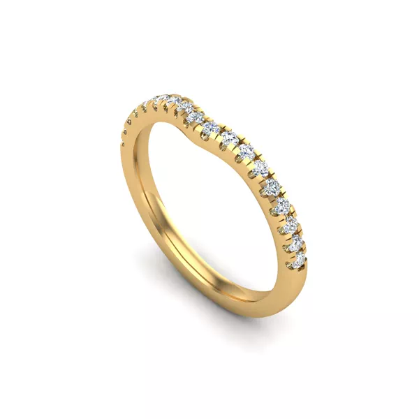 Emelia Curved Pave Band